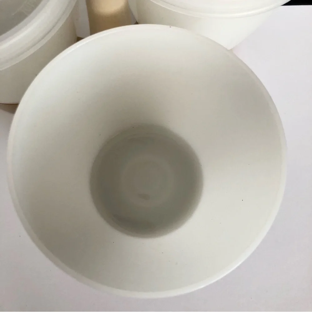 Tupperware Caddy Condiment Server 3 bowls 3 lids set with spoons Vintage carrier - Picture 4 of 7